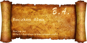 Beczkes Alma névjegykártya